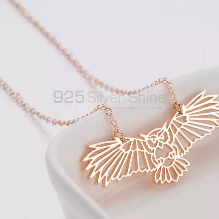 Owl Necklace, Best Collection Animal Minimalist Necklace In 925 Sterling Silver AMN168_0