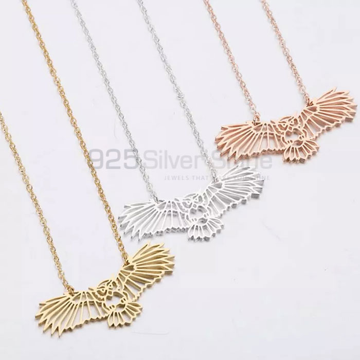 Owl Necklace, Animal Minimalist Necklace In 925 Sterling Silver AMN168_1
