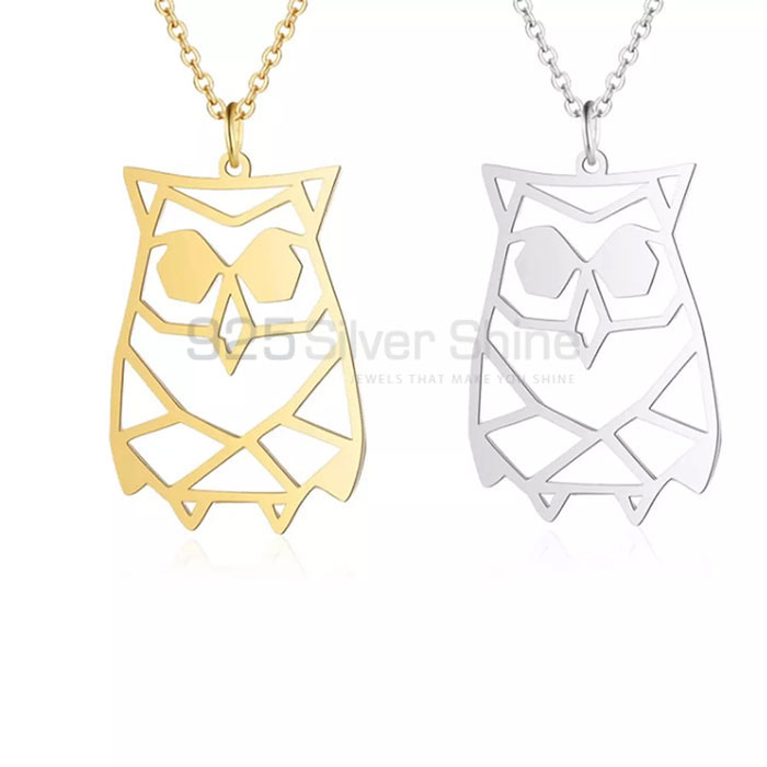 Owl Necklace, Animal Minimalist Necklace In 925 Sterling Silver AMN236
