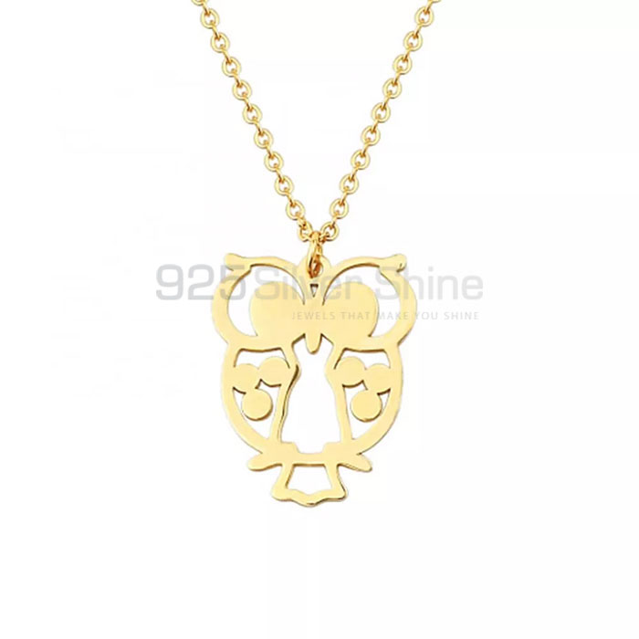 Owl Necklace, Top Collection Animal Minimalist Necklace In 925 Sterling Silver AMN232