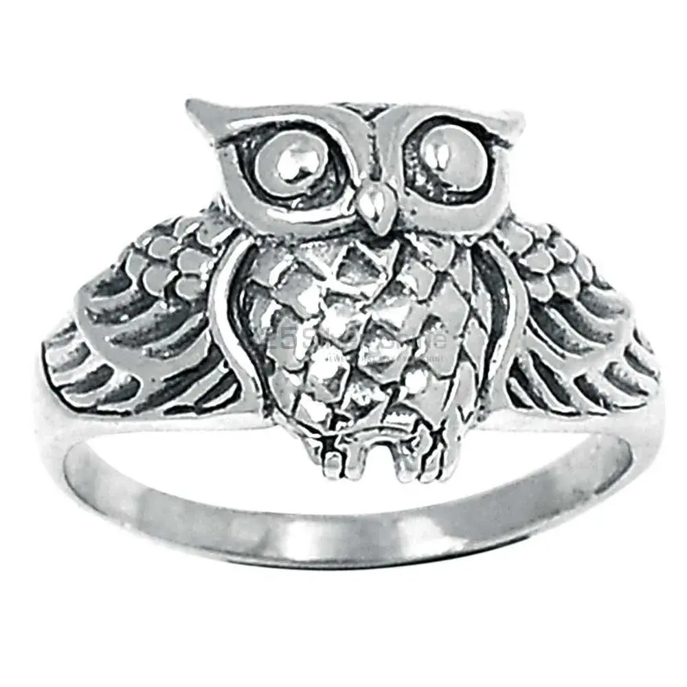 Owl Plain Sterling Silver Rings Jewelry 925SR2260