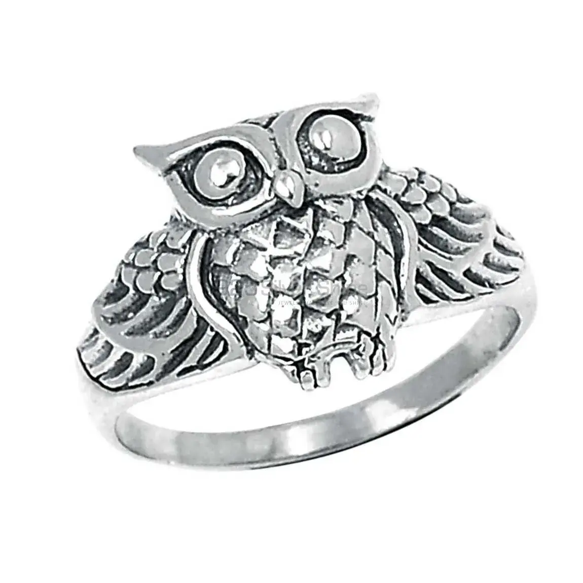 Owl Plain Sterling Silver Rings Jewelry 925SR2260_0