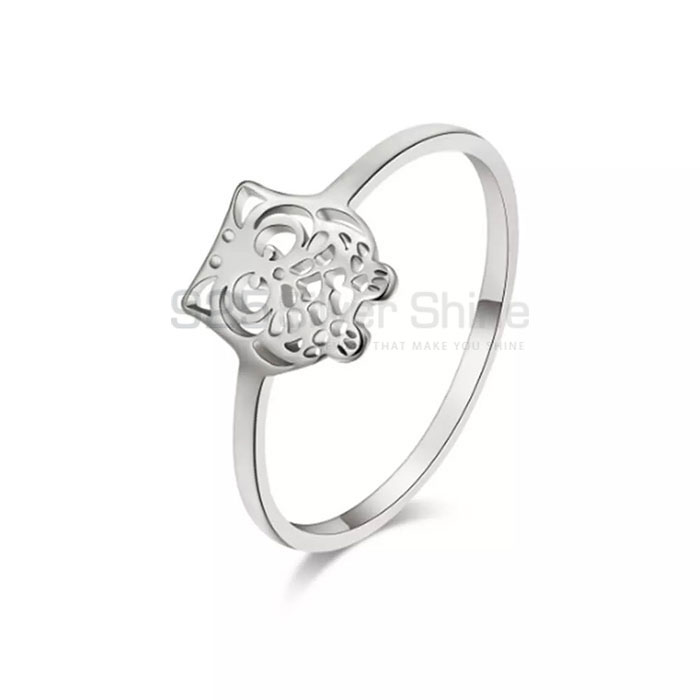 Owl Ring, Animal Minimalist Rings In 925 Sterling Silver AMR305