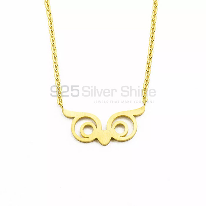 Owl Necklace, Top Selections Animal Minimalist Necklace In 925 Sterling Silver AMN155_1