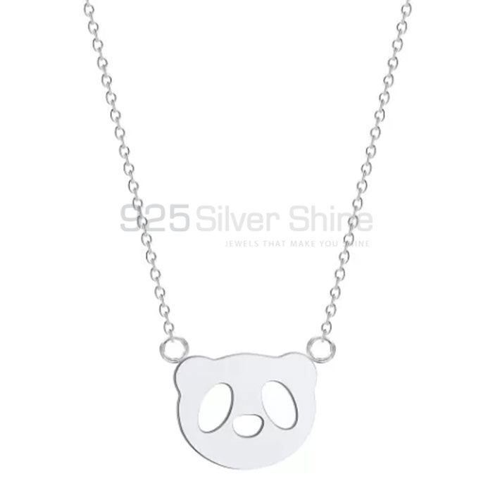 Panda Necklace, Animal Minimalist Necklace In 925 Sterling Silver AMN226