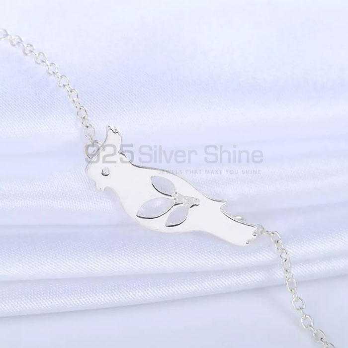 Parrot Bracelet, Best Quality Animal Minimalist Bracelet In 925 Sterling Silver AMB17_3