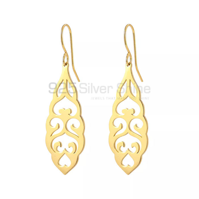 Pear Drop Shape Filigree Minimalist Earring In 925 Silver FGME164_0