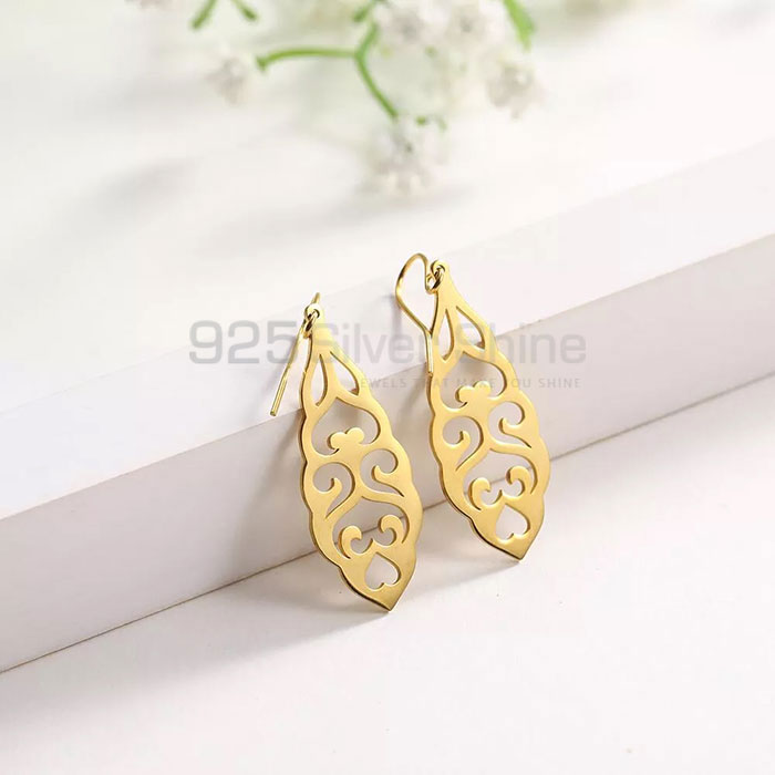 Pear Drop Shape Filigree Minimalist Earring In 925 Silver FGME164_1