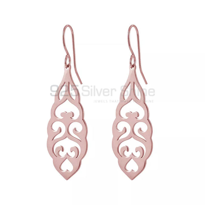 Pear Drop Shape Filigree Minimalist Earring In 925 Silver FGME164_2