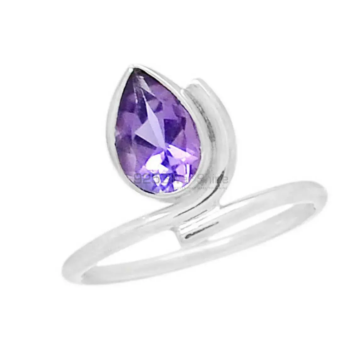 Sterling Silver Amethyst Rings For Women's 925SR2357_1