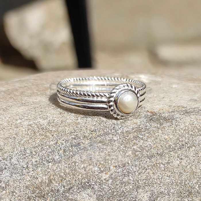 Pearl June Birthstone Ring In Sterling Silver Jewelry SSR39