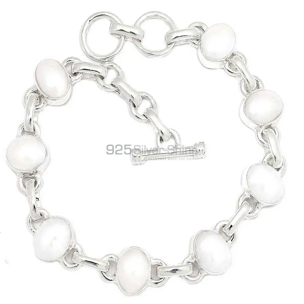 Pearl Gemstone Bracelets In 925 Fine Silver Jewelry 925SB310-2_2