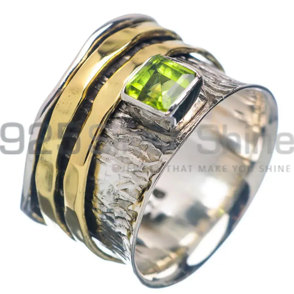 Peridot Birthstone Meditation Spinner Rings SMR152