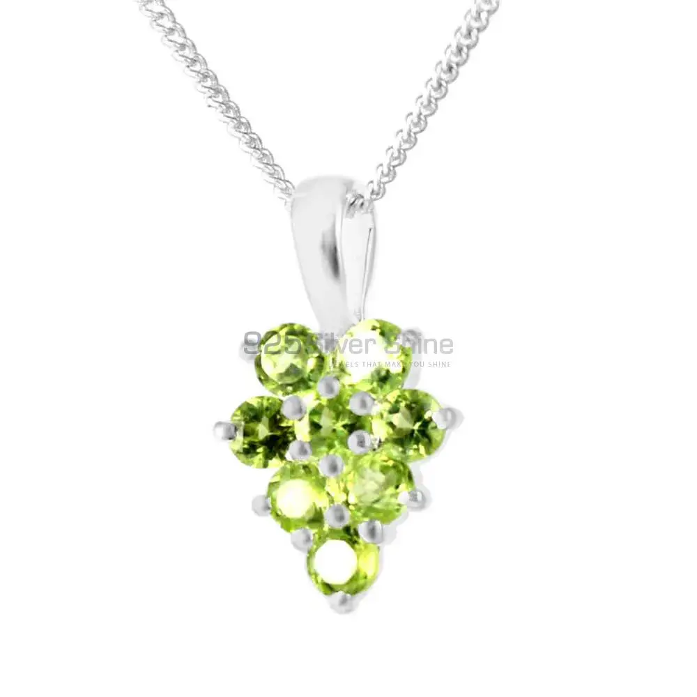 Peridot Gemstone Handmade Pendants In 925 Sterling Silver Jewelry 925SP208-6