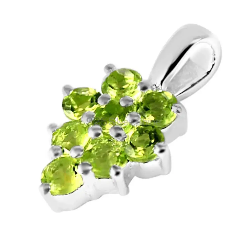 Peridot Gemstone Handmade Pendants In 925 Sterling Silver Jewelry 925SP208-6_1