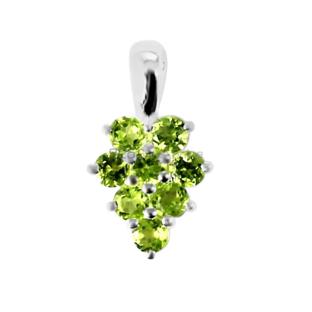 Peridot Gemstone Handmade Pendants In 925 Sterling Silver Jewelry 925SP208-6_1