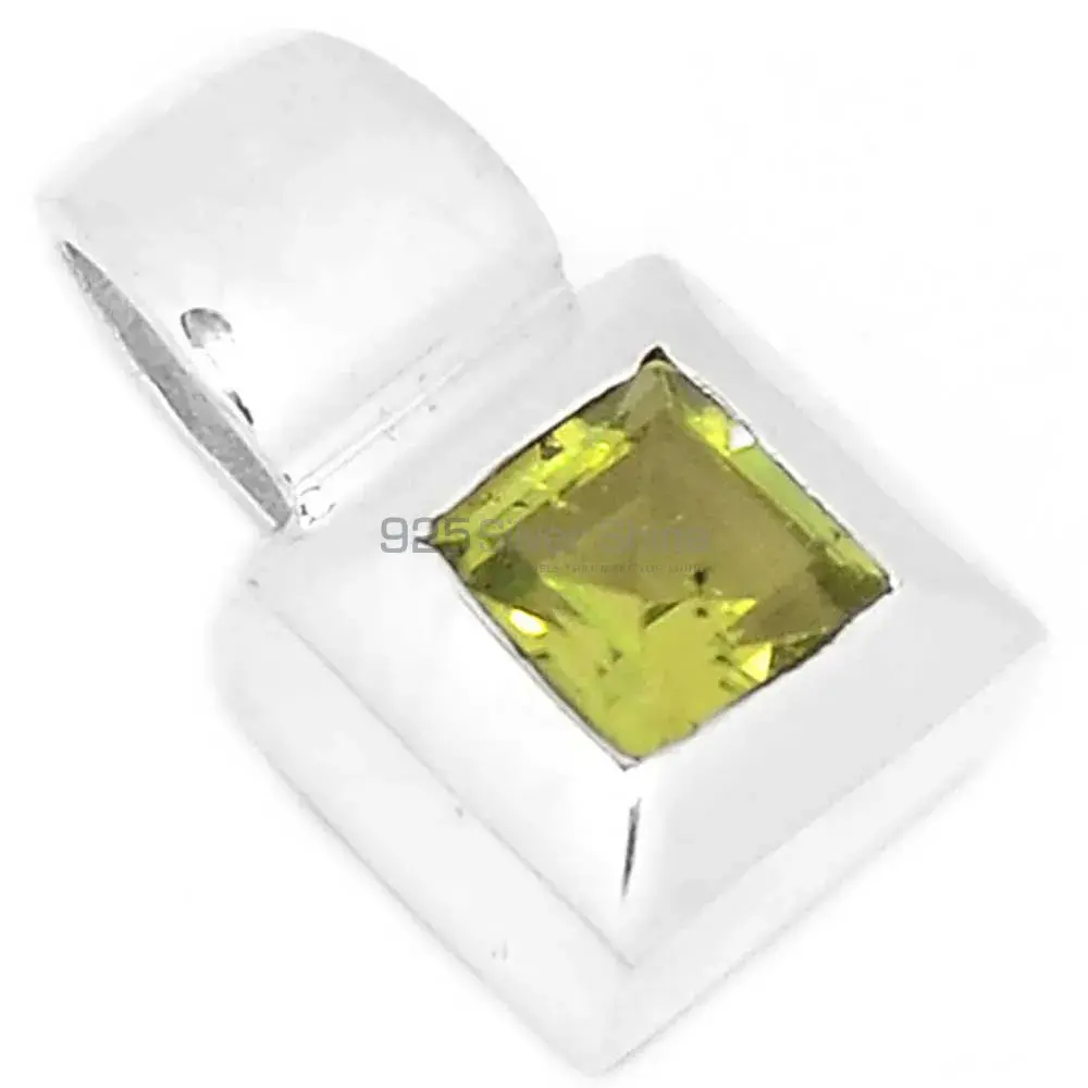 Peridot Gemstone Handmade Pendants In 925 Sterling Silver Jewelry 925SP272-6