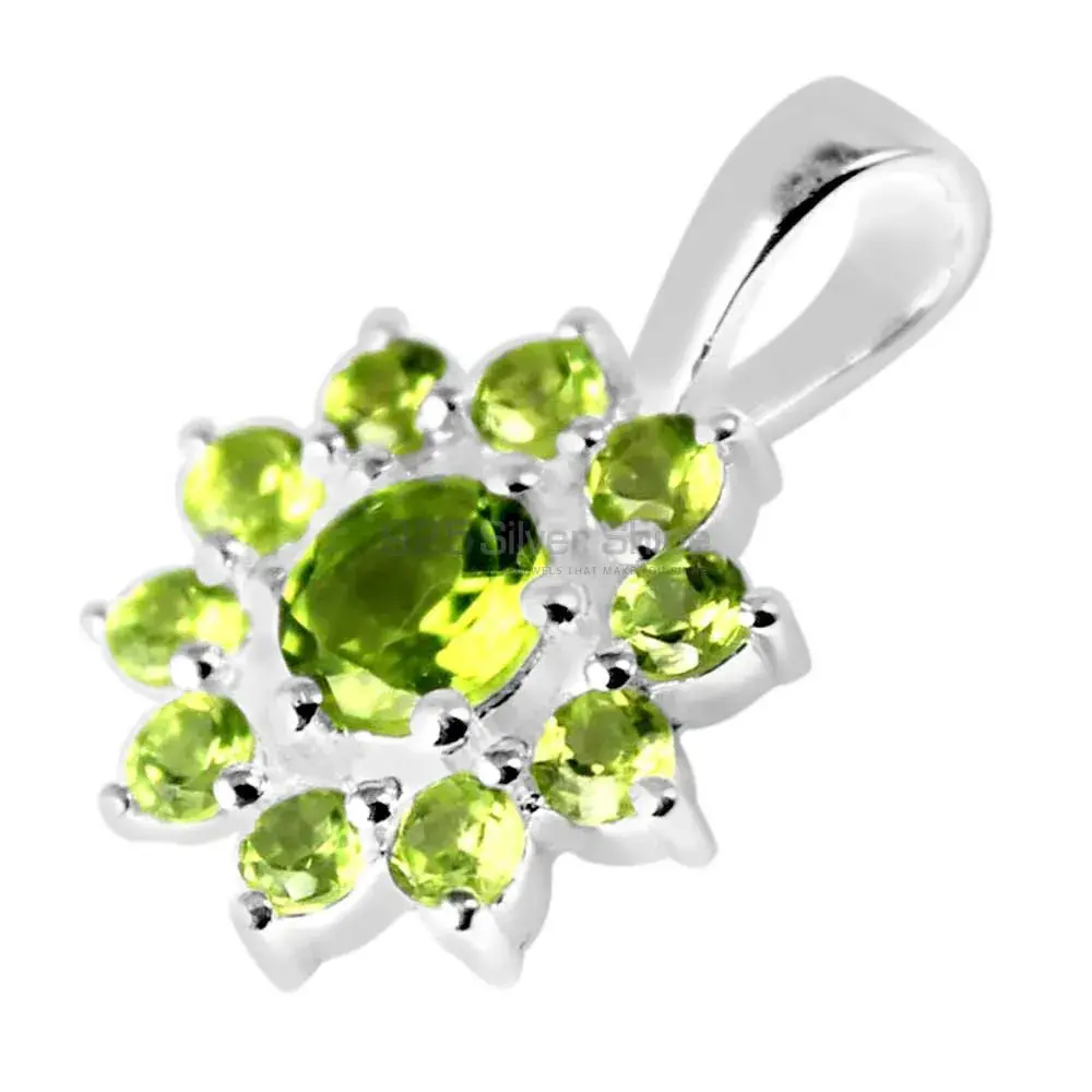 Peridot Gemstone Pendants Exporters In 925 Solid Silver Jewelry 925SP250-2_0