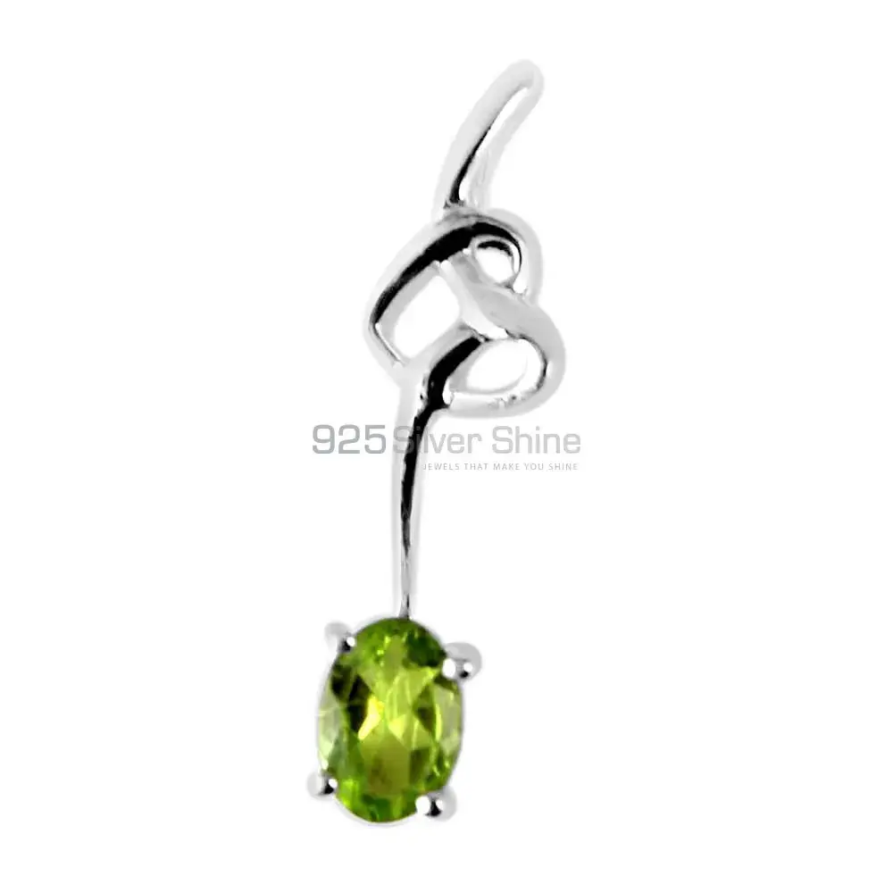 Peridot Gemstone Pendants Suppliers In 925 Fine Silver Jewelry 925SP225-5_0