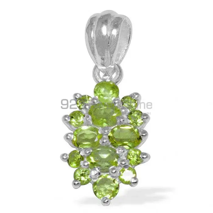 Peridot Gemstone Pendants Wholesaler In Fine Sterling Silver Jewelry 925SP1493