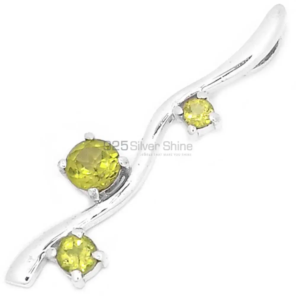 Peridot Gemstone Pendants Wholesaler In Fine Sterling Silver Jewelry 925SP282-1_0