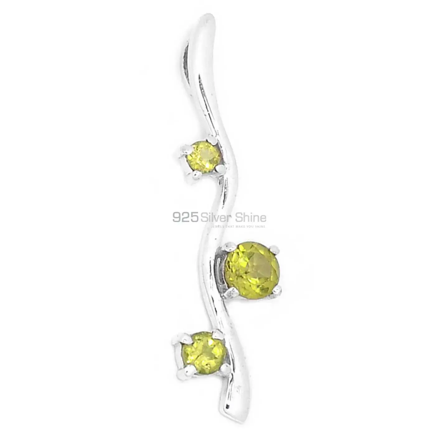 Peridot Gemstone Pendants In Fine Sterling Silver Jewelry 925SP282-1_1