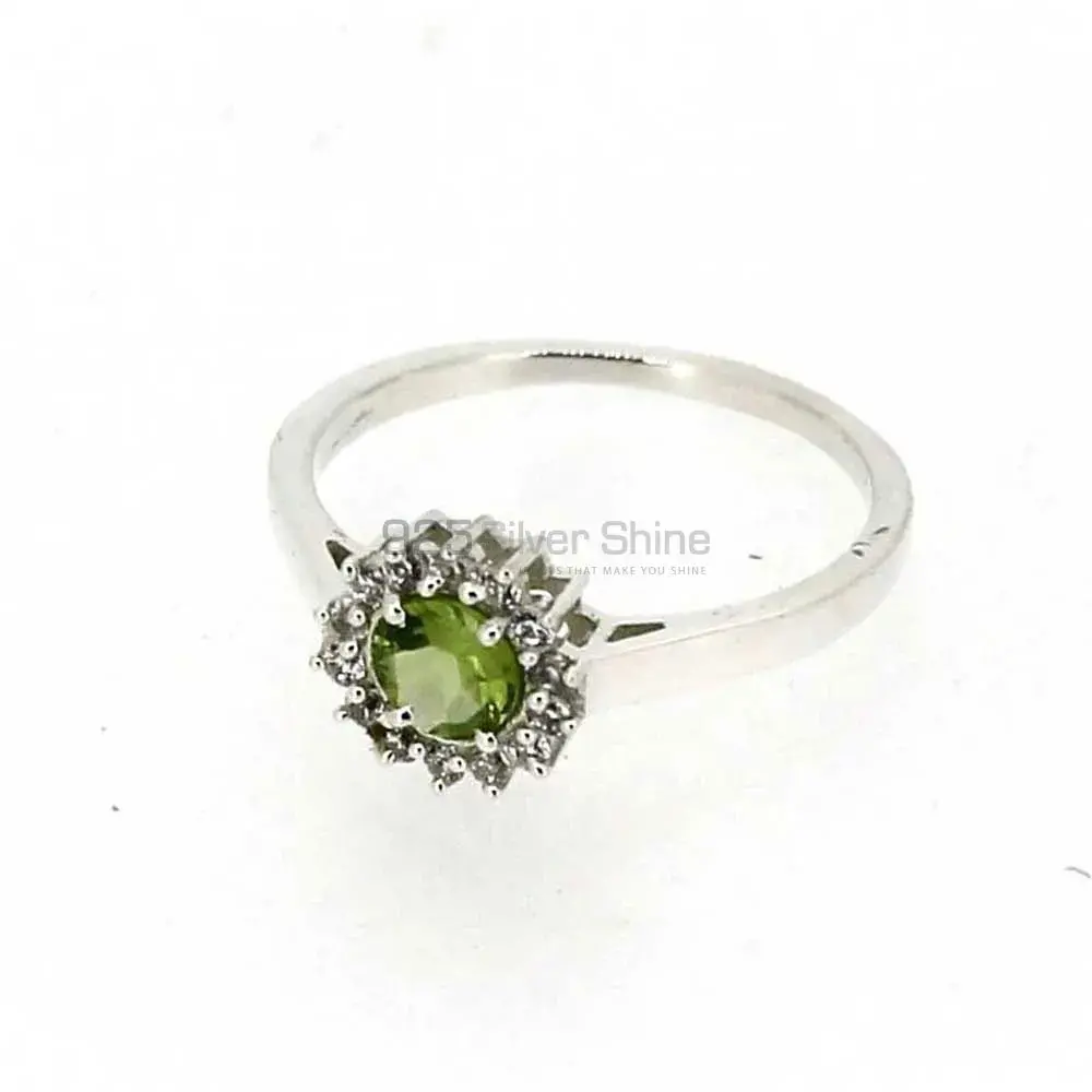 Sterling Silver Faceted Peridot Rings 925SR050-2_1