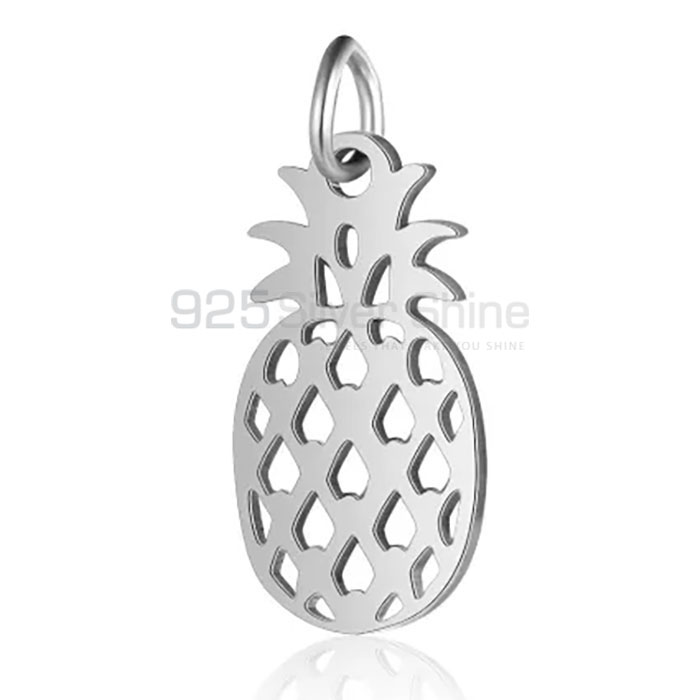 Pineapple Minimalist Charm Pendant In Sterling Silver FRMP271