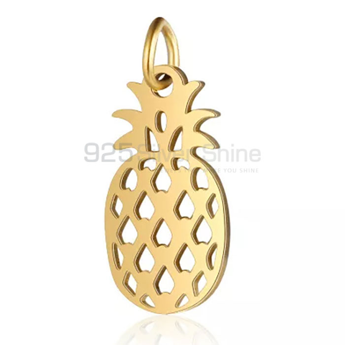Pineapple Minimalist Charm Pendant In Sterling Silver FRMP271_0