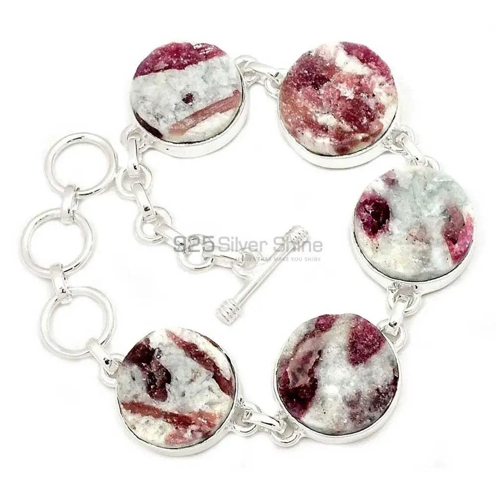 Cinnabar in Best Price Gemstone Bracelets Suppliers In 925 Fine Silver Jewelry 925SB291-1_0