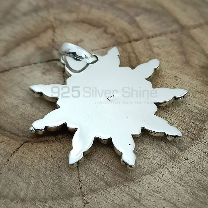 Plain Handmade Oxidised Sterling Silver Pendant 925NSP17_4