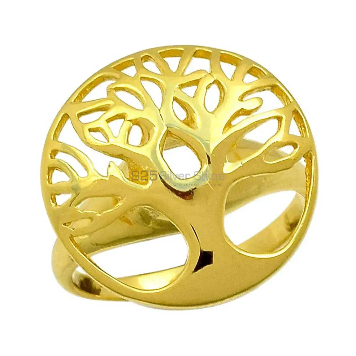 Plain Tree Of Life Ring In Sterling Silver Jewelry 925SR2266