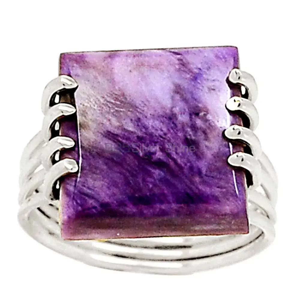 Charoite Gemstone Handmade Ring In Sterling Silver Jewelry 925SR2287_0