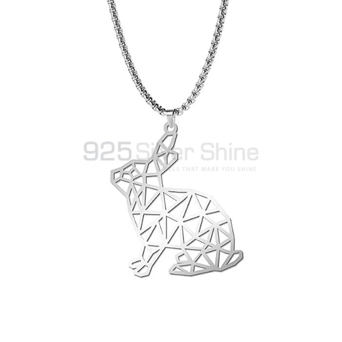 Rabbit Necklace, Top Selections Animal Minimalist Necklace In 925 Sterling Silver AMN183