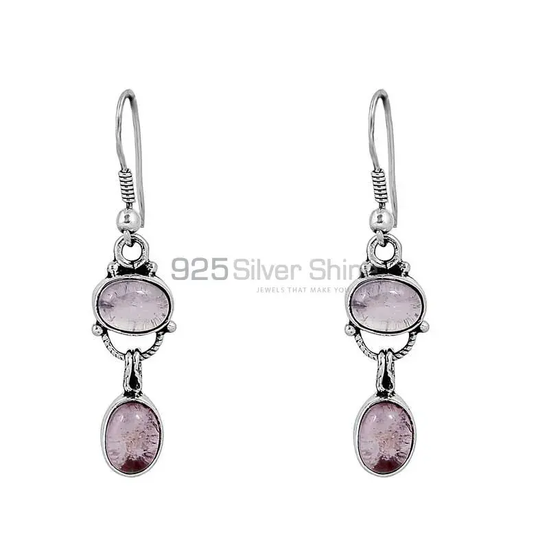 Rainbow Moonstone Earring In 925 Fine Silver Jewelry 925SE80_1