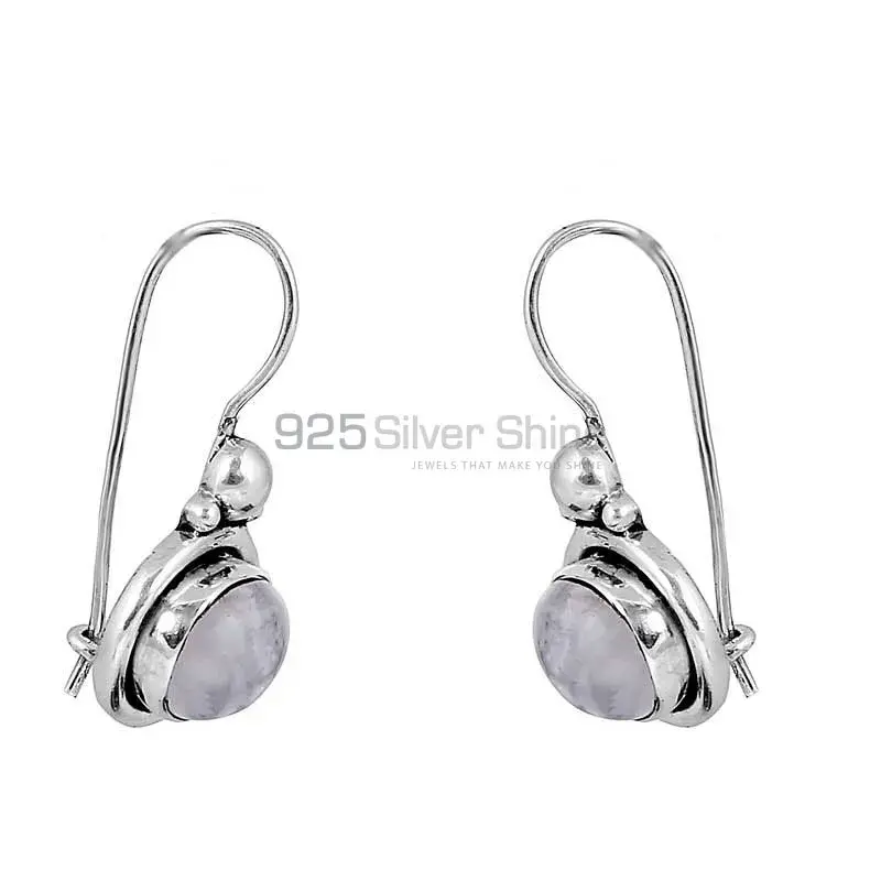 Rainbow Moonstone Earring In 925 Solid Silver Jewelry 925SE116_0