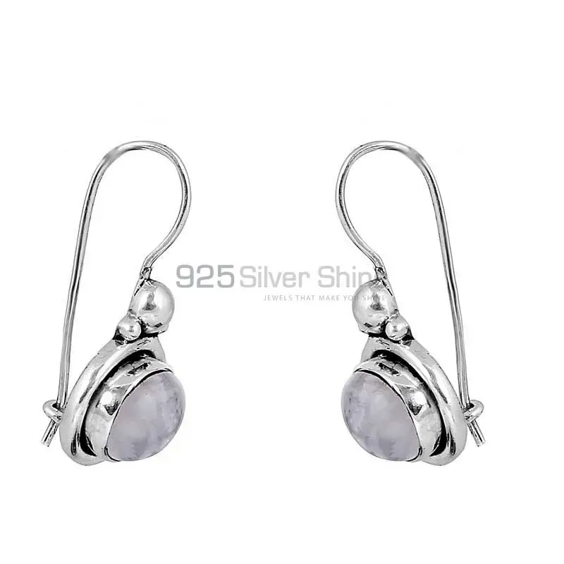Rainbow Moonstone Earring In 925 Solid Silver Jewelry 925SE116_1