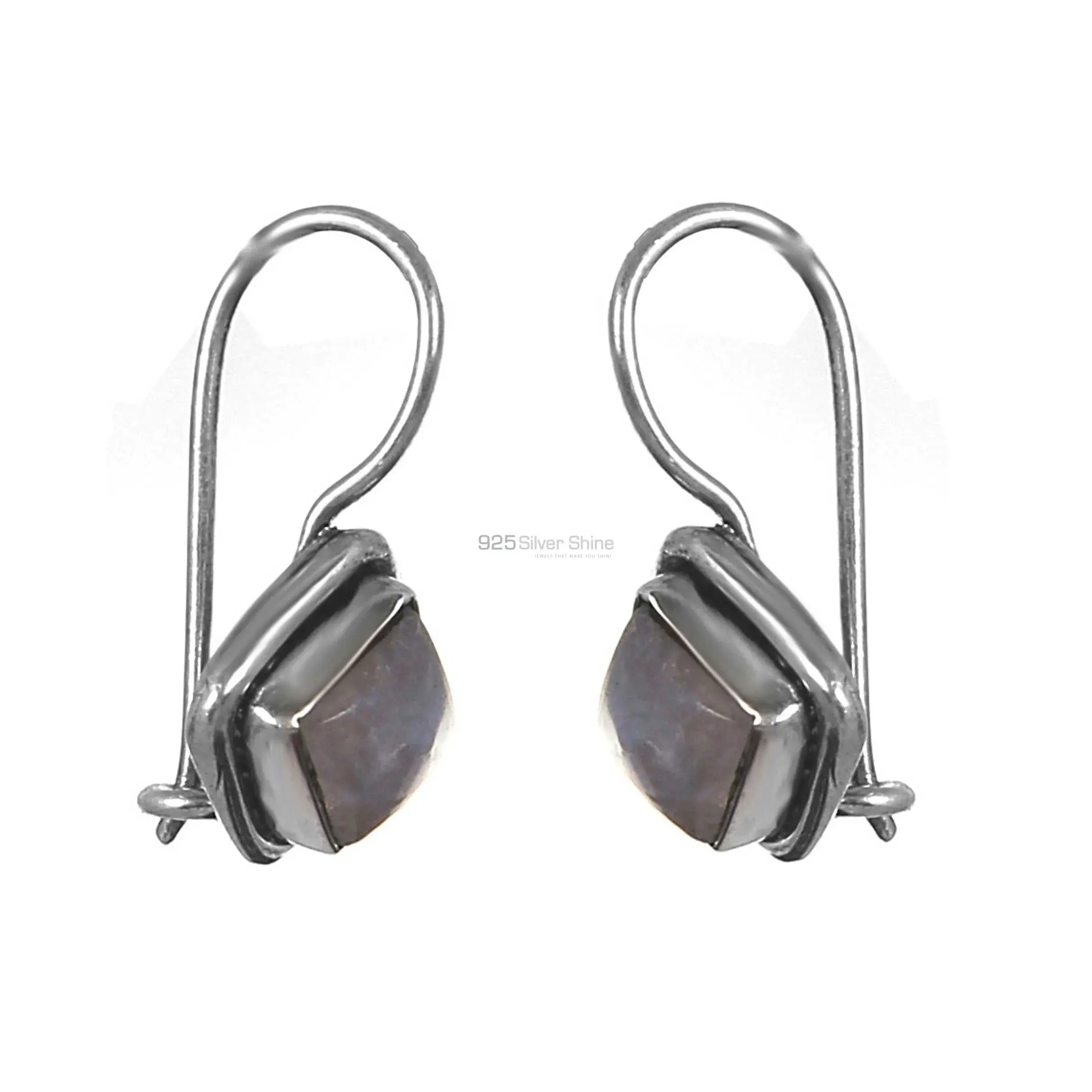 Rainbow Moonstone Earrings In Fine Silver Jewelry 925SE210_0