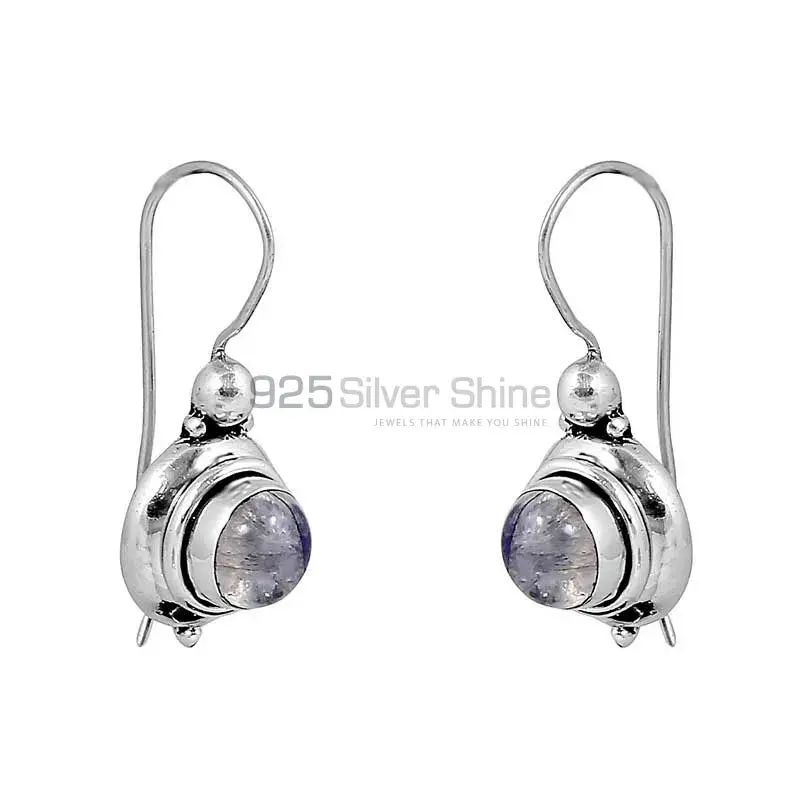 Rainbow Moonstone Handmade Earring In 925 Sterling Silver Jewelry 925SE140_1