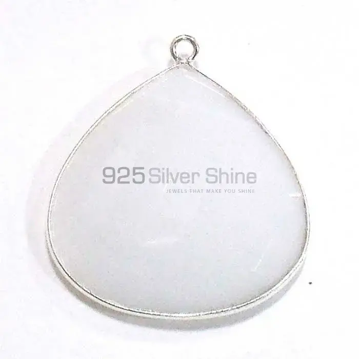 Rainbow Moonstone Heart Gemstone Single Bail Bezel Sterling Silver Gemstone Connector 925GC281_0