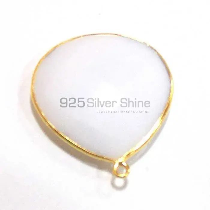 Rainbow Moonstone Heart Gemstone Single Bail Bezel Sterling Silver Gemstone Connector 925GC281_3