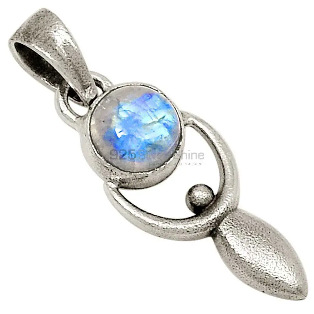 Rainbow Moonstone Pendants Exporters In 925 Solid Silver Jewelry 925SP52-2