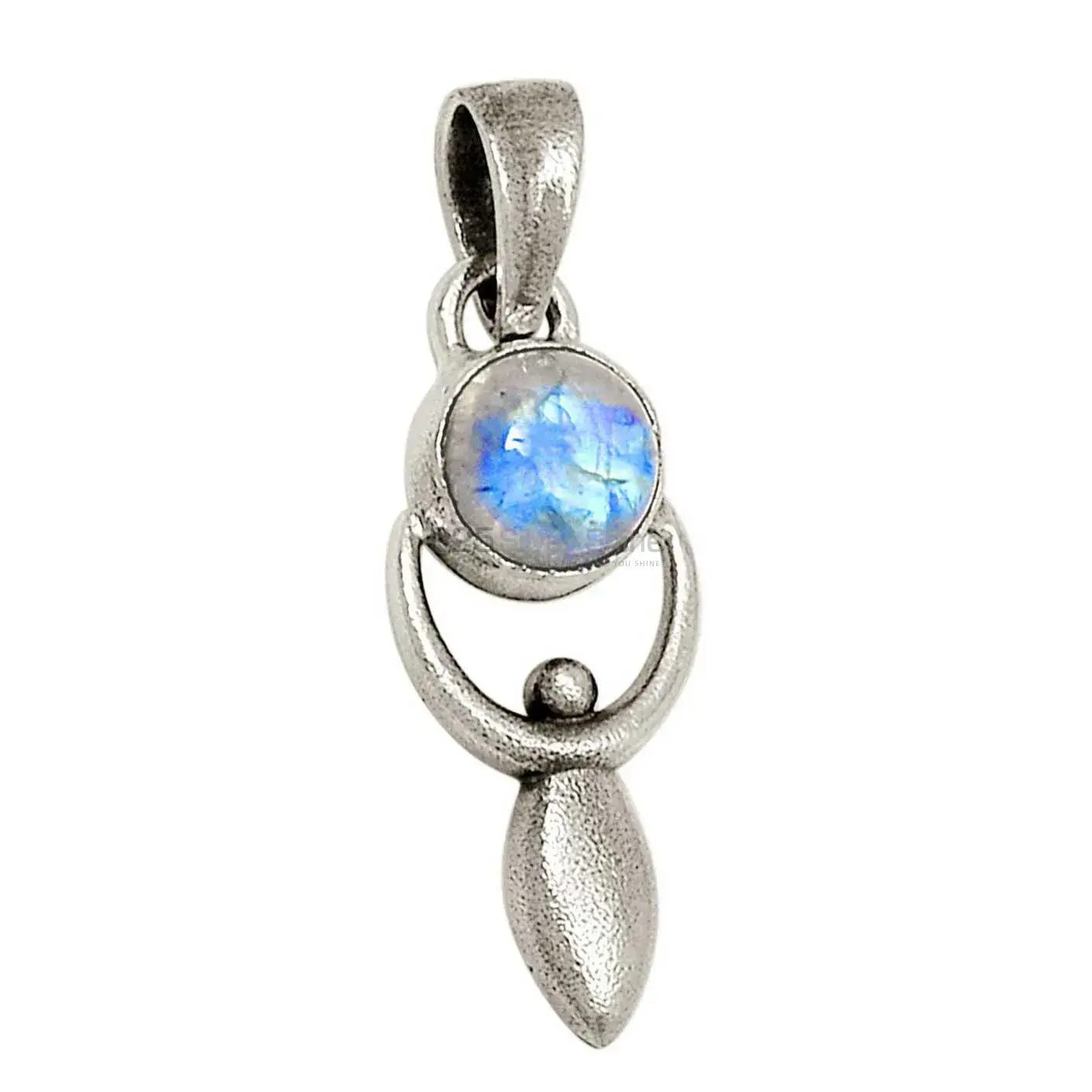 Rainbow Moonstone Pendants In 925 Solid Silver Jewelry 925SP52-2_1