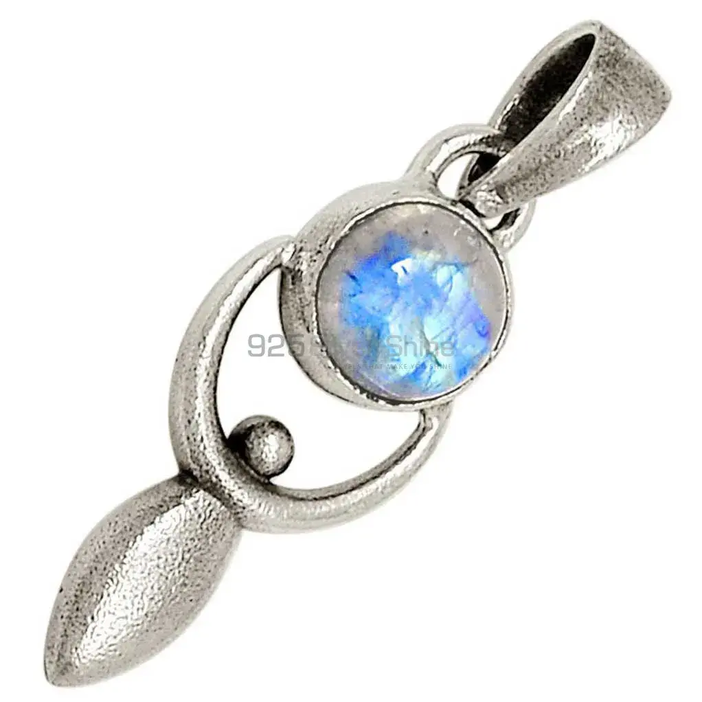 Rainbow Moonstone Pendants In 925 Solid Silver Jewelry 925SP52-2_2