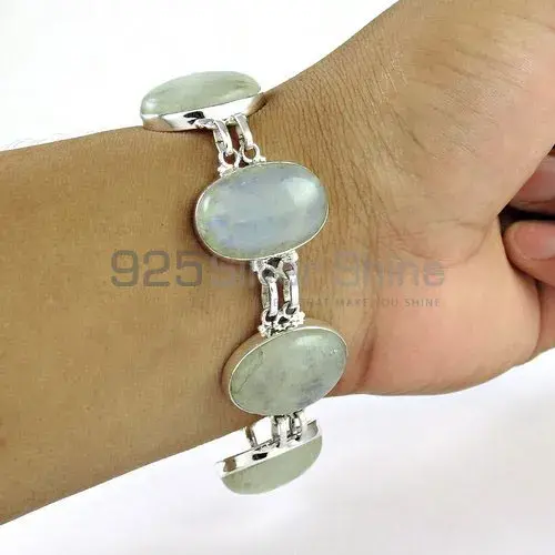 Rainbow Moonstone Gemstone Handmade Bracelets In 925 Sterling Silver Jewelry 925SB416_0