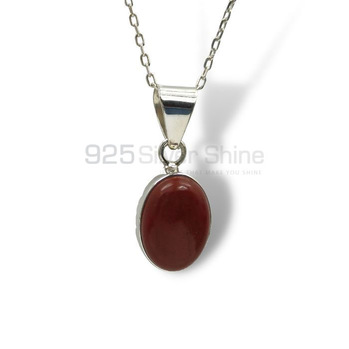 Red Jasper Gemstone Pendant In 925 Sterling Silver 925NSP12