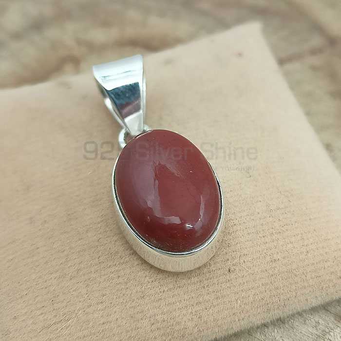Red Jasper Gemstone Pendant In 925 Sterling Silver 925NSP12_2