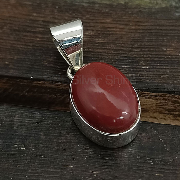 Red Jasper Gemstone Pendant In 925 Sterling Silver 925NSP12_5
