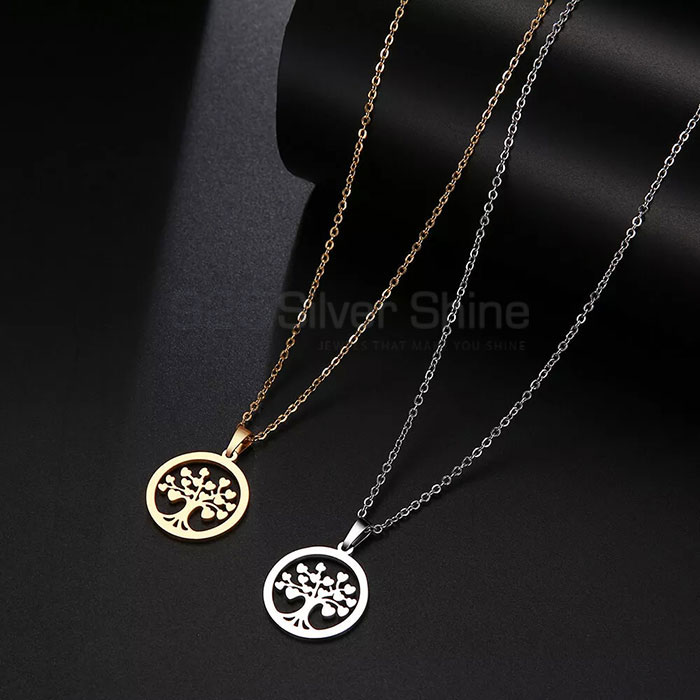 Round Life Of Tree Minimalist Necklace In 925 Silver TLMN610_2