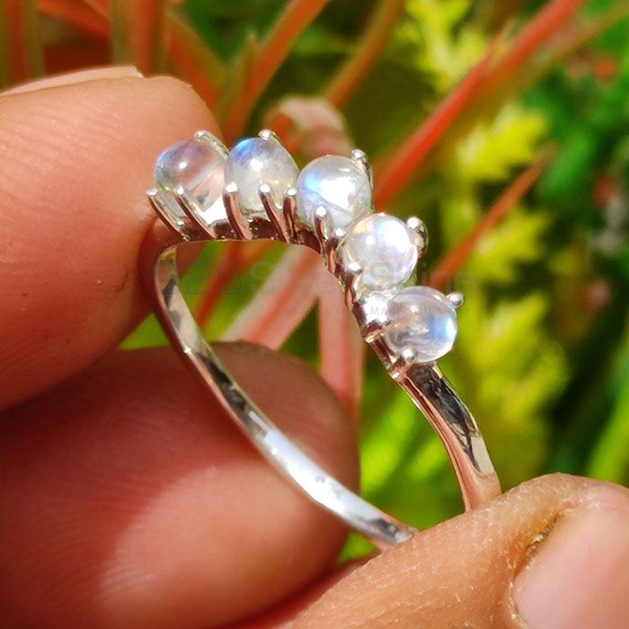 Round Rainbow Moonstone Ring In Sterling Silver Wholesaler SSR47_2
